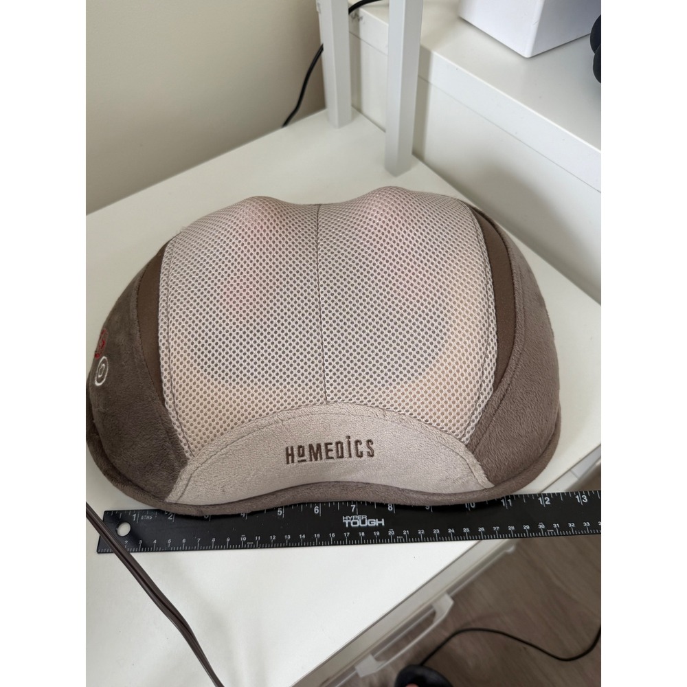 HoMedics Shiatsu Massage Pillow with Heat Brown SP-10H Deep Kneading Massager